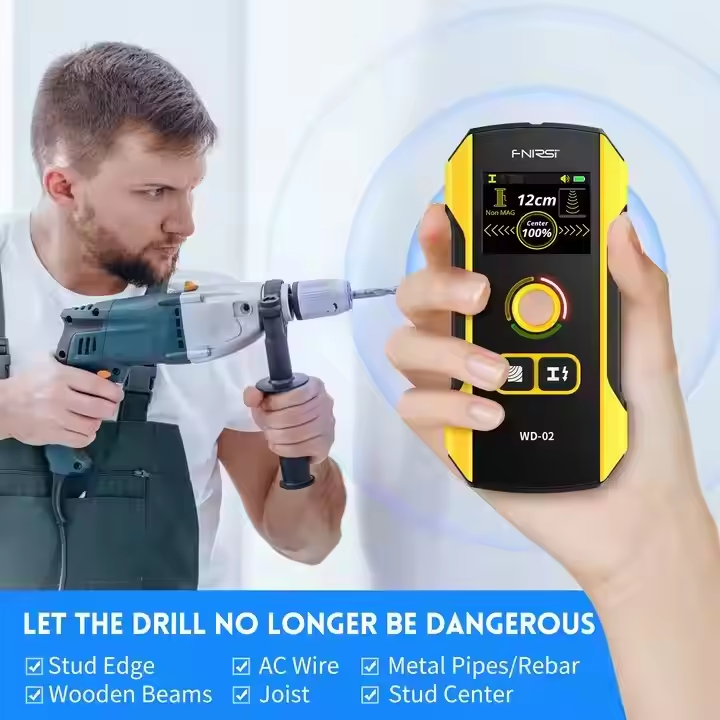 Stud Detector With Metal Ac Wire - FNIRSI WD-02 Wanddetektor Holzträgerfinder Neues Design