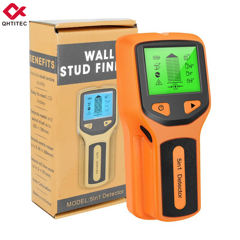Stud Finder Wall Scanner 5 In 1 - 5-in-1 Wandscanner mit LCD-Bildschirm Multifunktions-Wanddetektor für