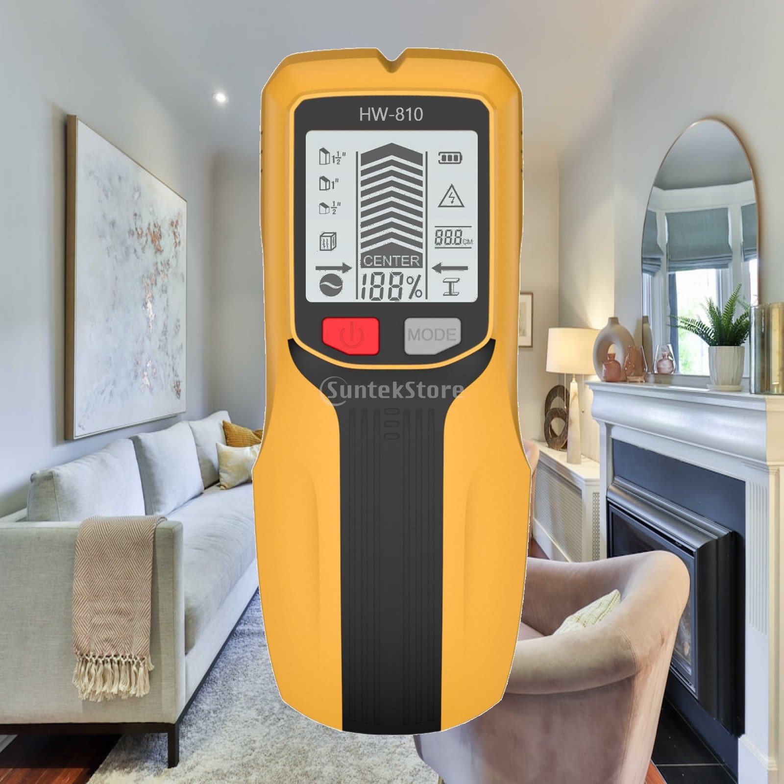 Pipe Detector Wall Scanner - Ständerdetektor Wandscanner Hintergrundbeleuchteter Ständerdetektor für Trockenbau,
