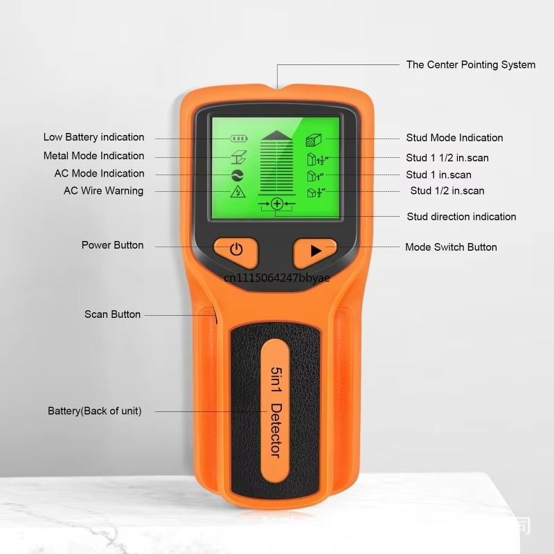 Stud Finder Wall Scanner 5 In 1 - HW430 Neuer 5-in-1 Wanddetektor, Ständerfinder, Messinstrument,