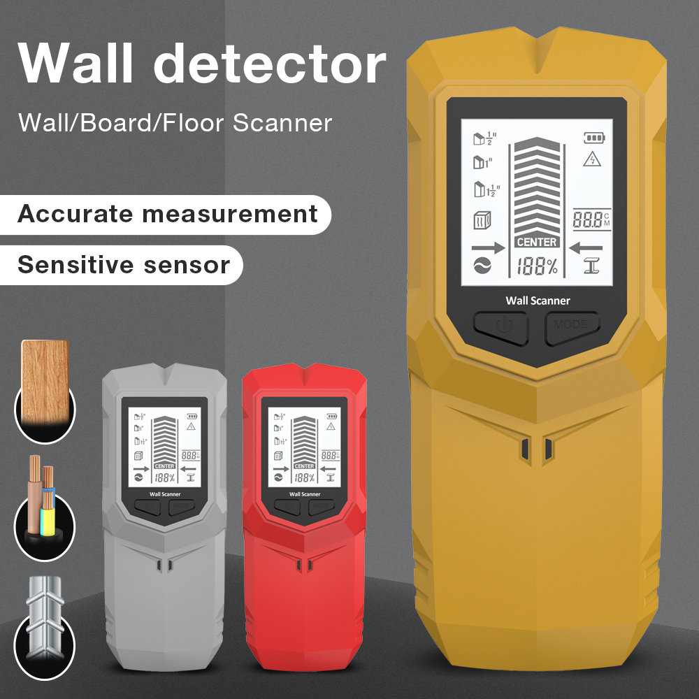 Pipe Detector Wall Scanner - HW-910 Hand-Wand-Metalldetektor, 6-in-1-Bolzen, AC-Draht, Metallrohr, Holzbalken,