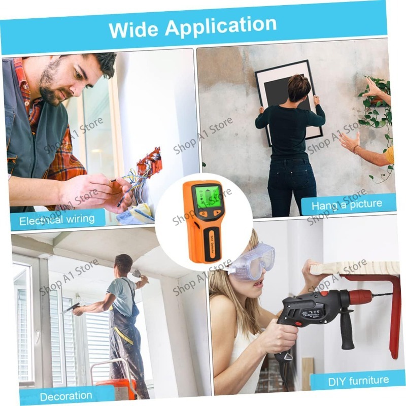 Stud Finder Wall Scanner 5 In 1 - 5-in-1 Handgehaltener Wanddetektor, Holz- und Metallfinder,