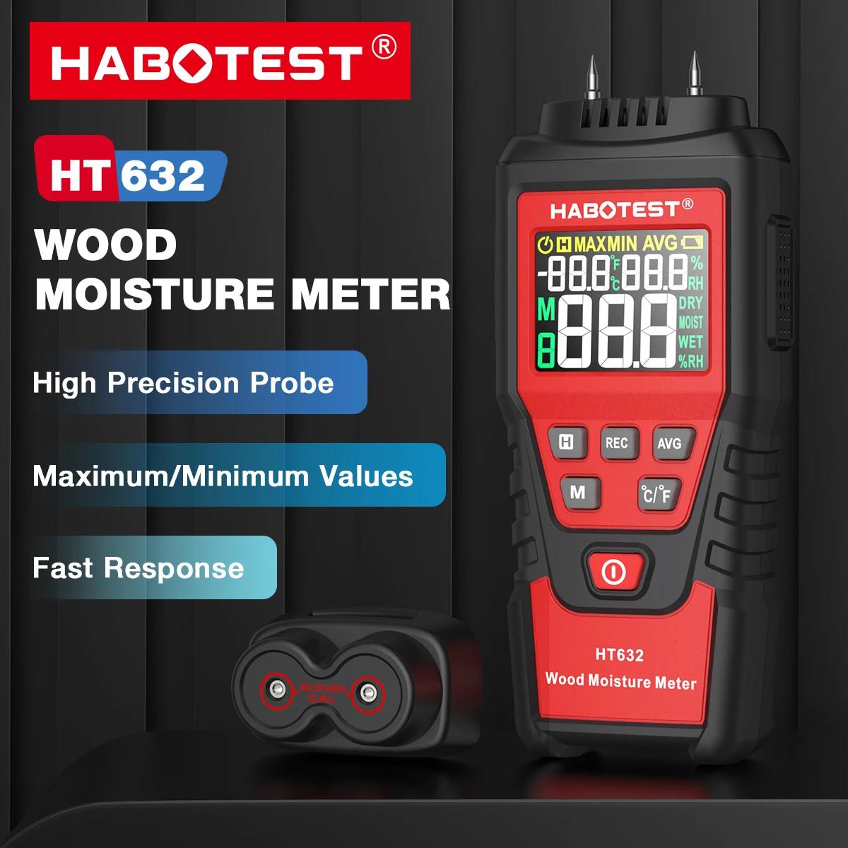 Wall Scanner For Concrete - HABOTEST HT632 Digitales Holzfeuchtemessgerät, Wandwassertester, Feuchtigkeitsmessgerät,