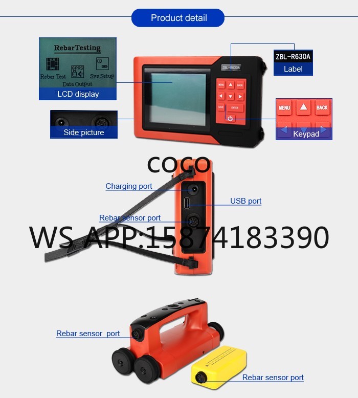Wall Scanner For Concrete - ZBL-R630A Beton-Scanner Betondecklagemessgerät Wandbewehrungsprüfgerät Zerstörungsfreies Prüfwerkzeug