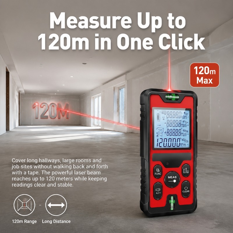 120M Laser-Entfernungsmesser,  – Stud Finder With Laser Level Bewertung und Preis