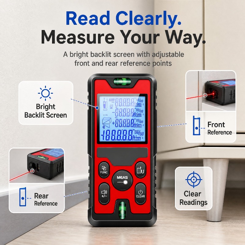 120M Laser-Entfernungsmesser,  – Stud Finder With Laser Level Bewertung und Preis